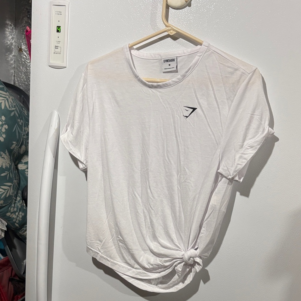 Gymshark White Short Sleeve Crew T-Shirt with Small Chest Logo